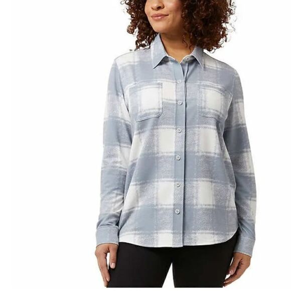 32 Degrees Ladies' Cozy Knit Button-Up Shirt - Picture 1 of 7